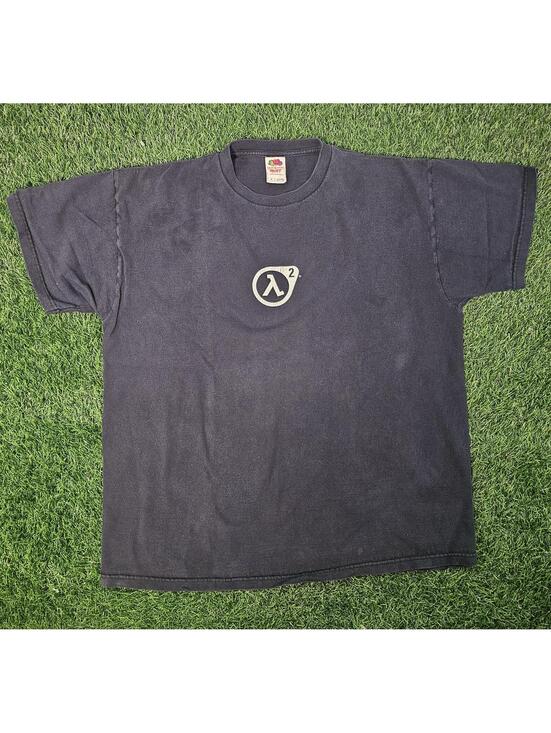 Vintage Half Life 2 T Shirt Adult XL 2004 Video Game Promo Y2K Gamer Logo
